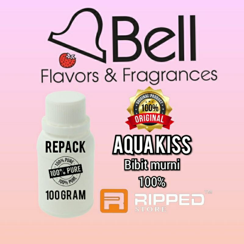 (100 ML) BIBIT PARFUM MURNI WATERKISS AQUA KISS BY BELL ORIGINAL