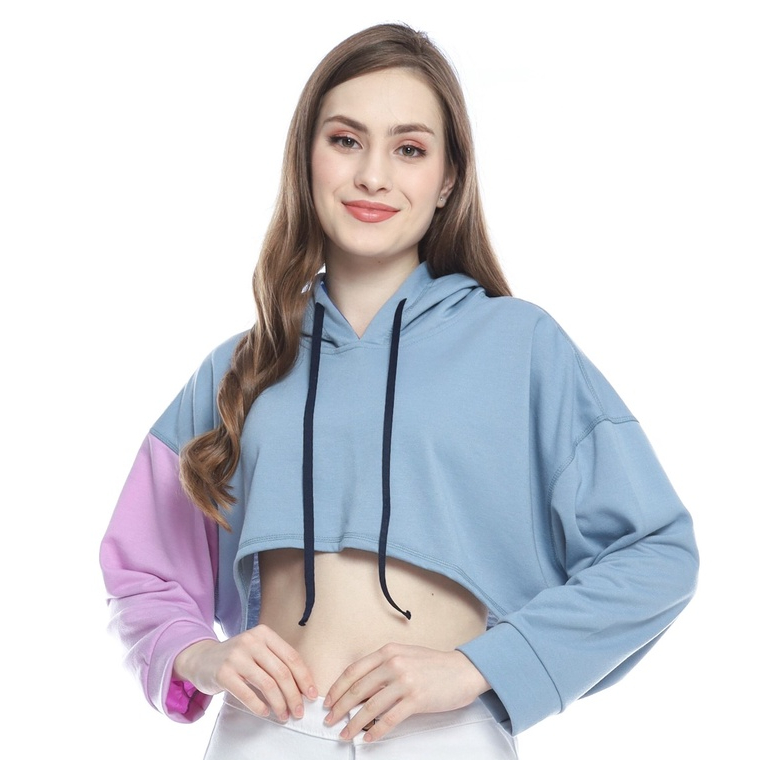 Oversized Crop Top Hoodie
