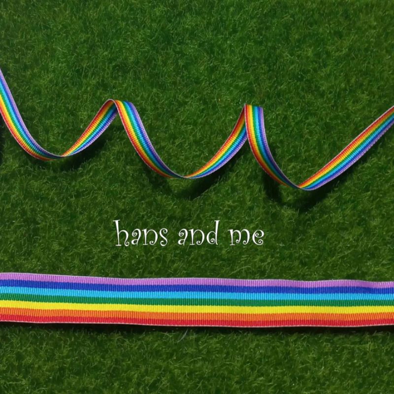 

Pita Bis Pelangi Rainbow 10mm 25mm