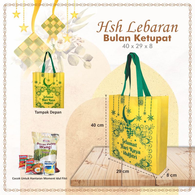 

TAS SPUNBOND LEBARAN 40X29X8 TAS BINGKISAN LEBARAN GOODIEBAG IDUL FITRI