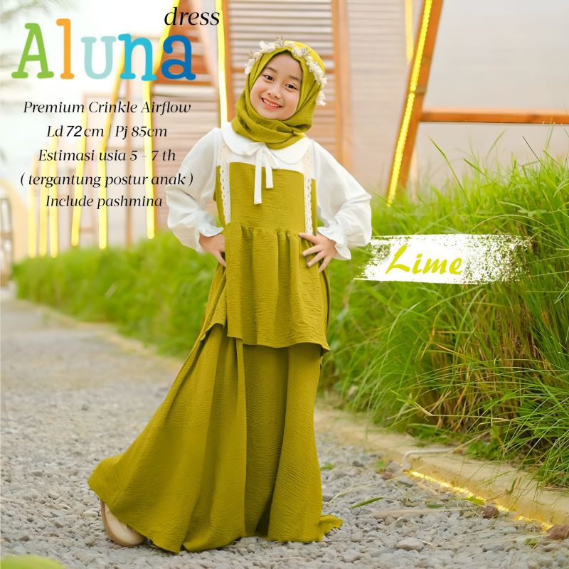 ALUNA DRESS KIDS PAKAIAN ANAK PEREMPUAN TERBARU