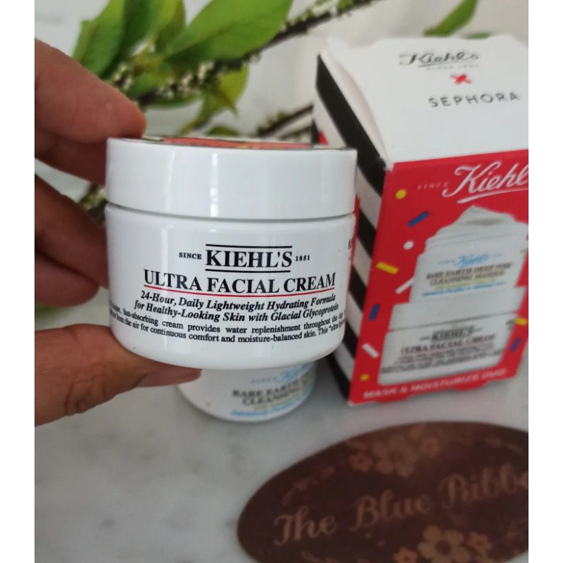 KIEHLS X SEPHORA MASK &amp; MOISTURIZE SET ( ULTRA FACIAL CREAM , RARE EARTH DEEP PORE CLEANSING MASQUE