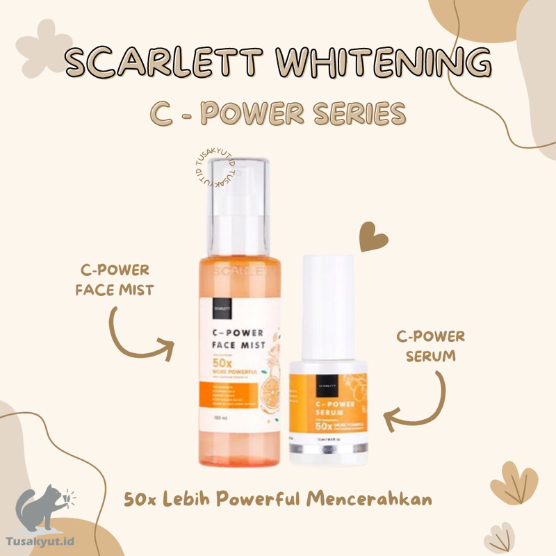 ( MANADO ) SCARLETT WHITENING C-POWER FACEMIST & SERUM