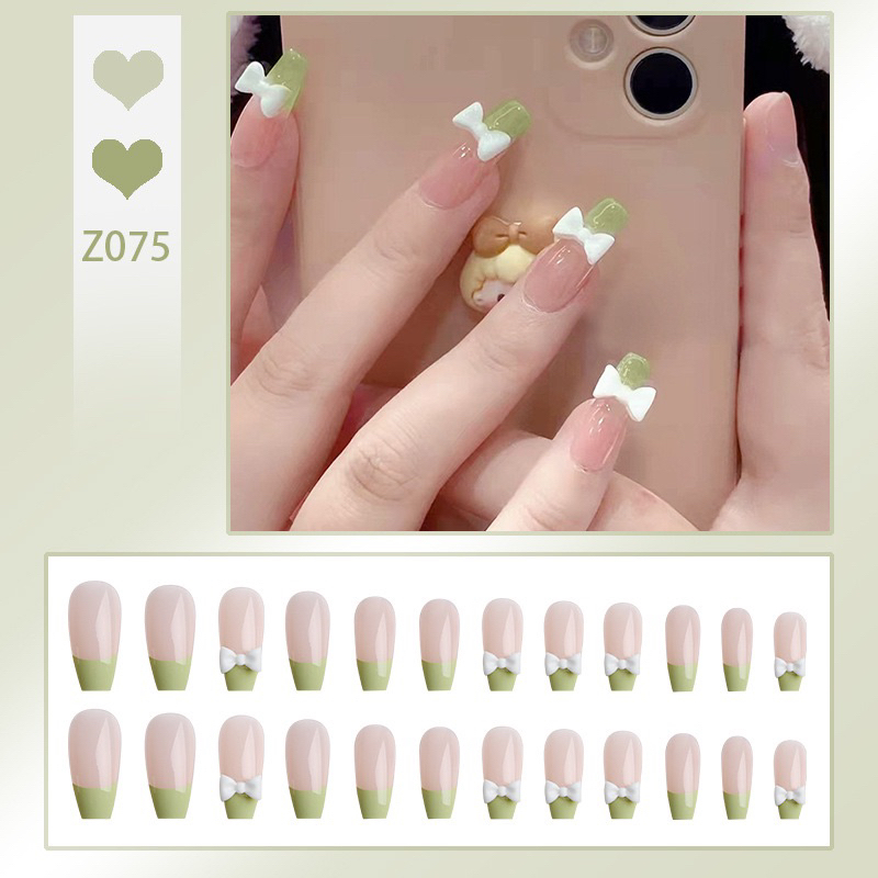 Kuku Palsu 【B100，lem cair】Nikah kuku Wedding False Nailart Pengantin Tangan