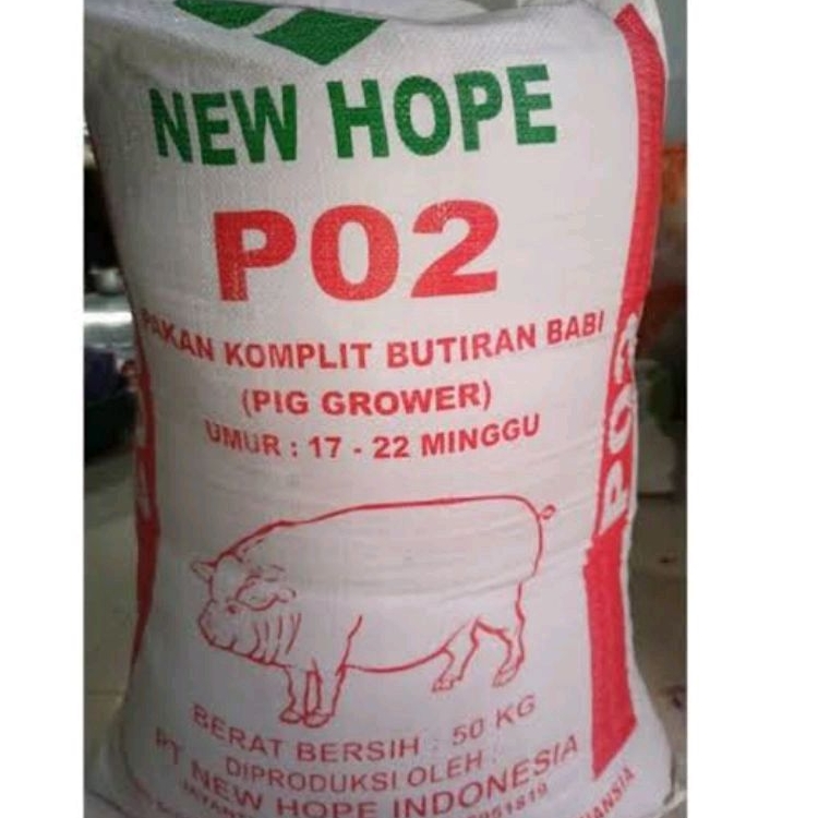 Pakan Ayam New Hope PO2 Pur Unggas Ayam Babi Pelet Repack 10 kg