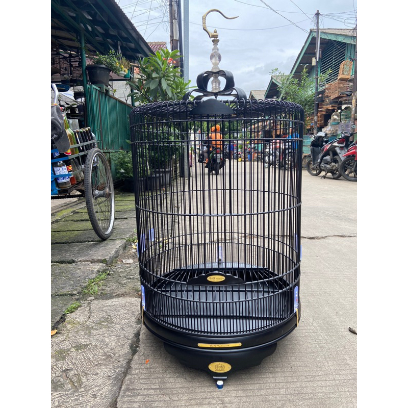 SANGKAR KANDANG MURAI BNR PVC BLACK DOF Uk NO2 HARGA ( PROMO )