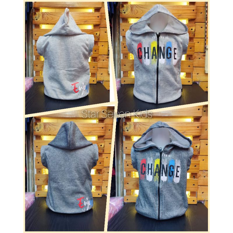 Model Baru/Rompi Anak Laki Laki Tulisan Change Bahan Fleece/Kids Rompi/Rompi Anak/Rompi Anak Laki-la