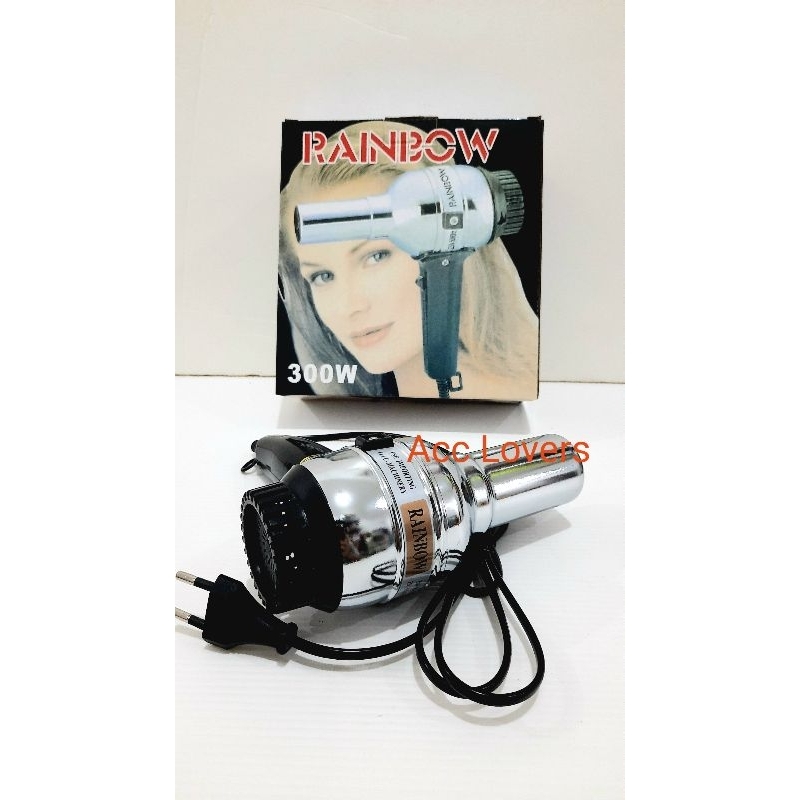 Hairdryer low watt hair dryer Original rainbow pengering rambut salon