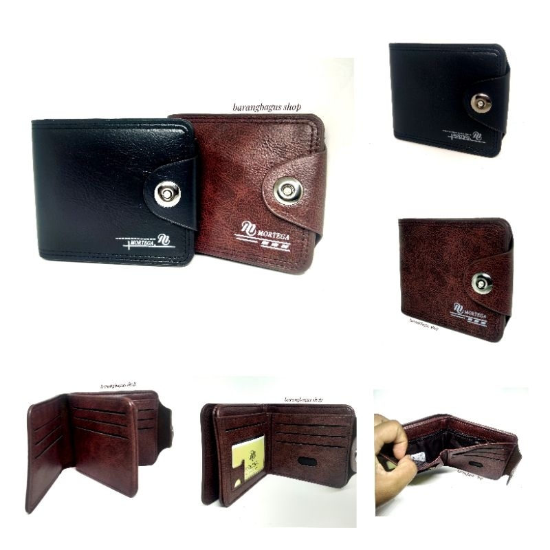 dompet kulit pria import murah keren model kancing