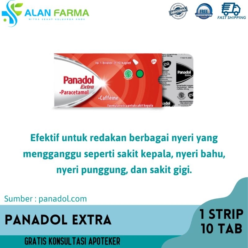Panadol Extra Strip | Panadol Merah