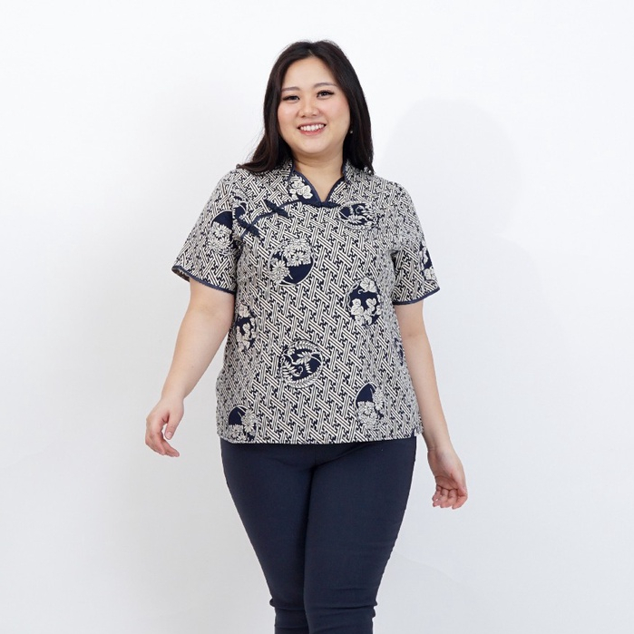 Atasan Cheongsam Bigsize Wanita Batik Jumbo 331 (LIMITED EDITION) Mrs1