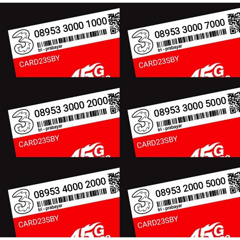 NOMOR CANTIK THREE TRI 4G/5G KARTU INDOSAT DOBEL RIBUAN 2000 3000 4000 5000 7000