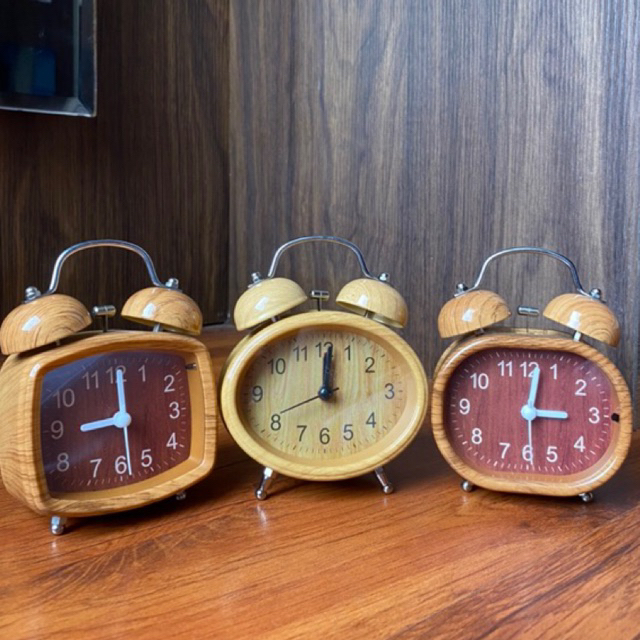 Jam weker kring kayu alarm kring