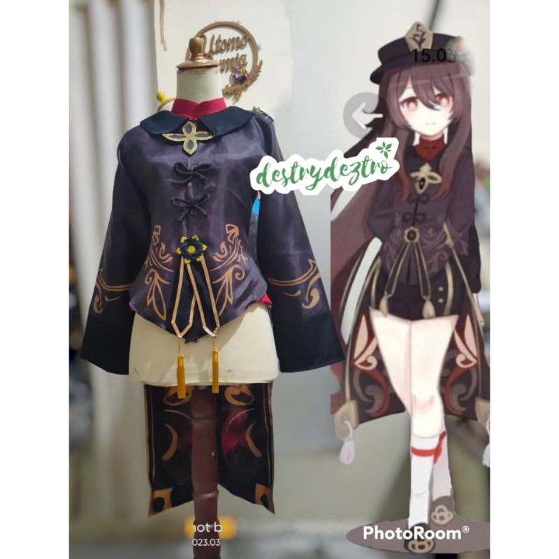 kostum cosplay hu tao genshin impact