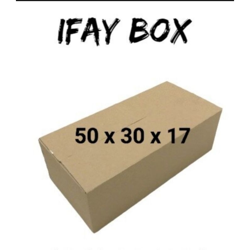 

kardus box ukuran 50x30x17 cm single wall polos