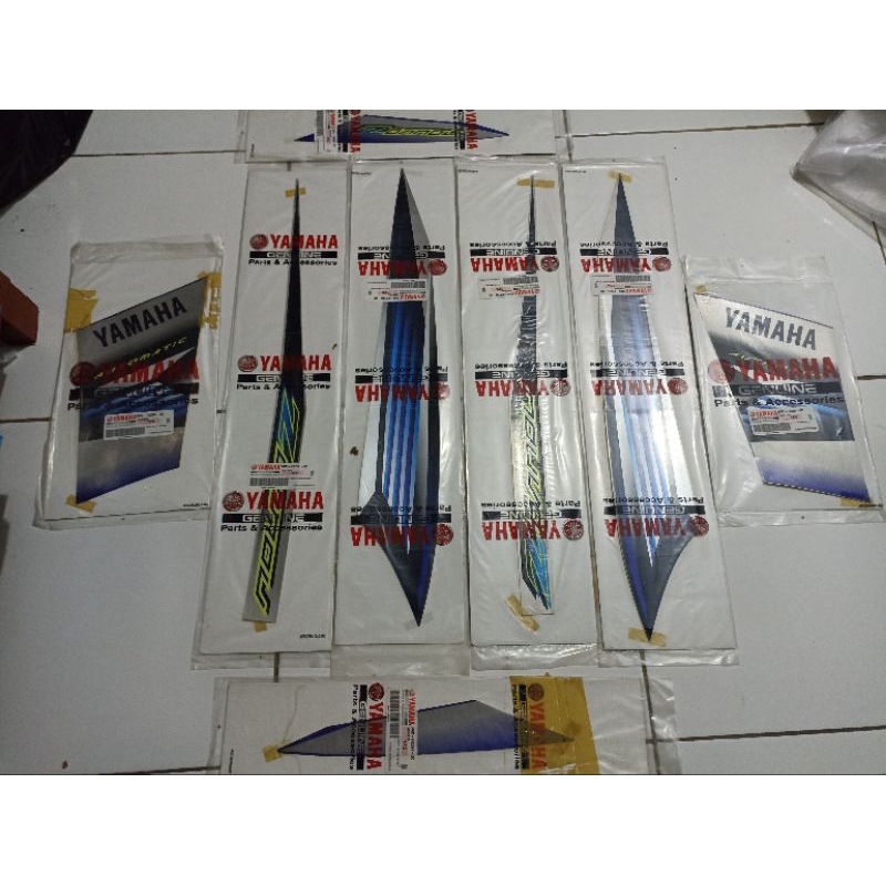 striping nouvo z biru silver 2005 original stiker logo nouvo z 2005 original