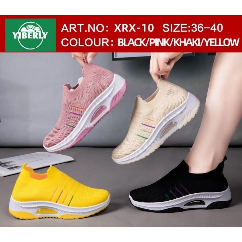 SEPATU RAJUT SLIP-ON WANITA IMPORT SPORT