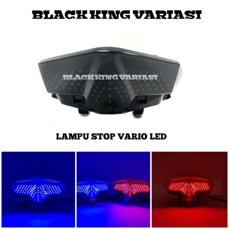 Lampu Stop Vario 125 150 LED Running Stoplamp Vario Led New Full Set Mika Lampu Stop Belakang Vario New 7 Mode