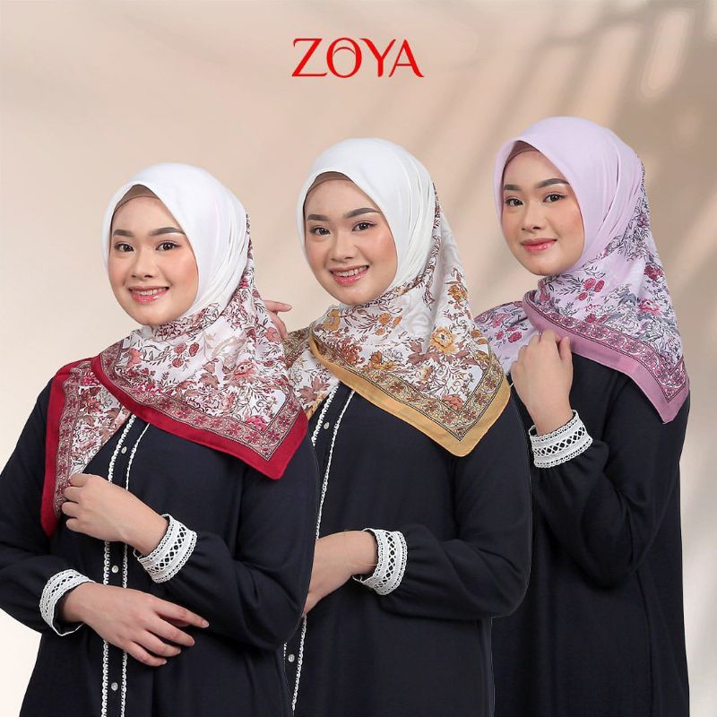 Zoya Kerudung Segi Empat Motif Premium Vazza Scarf
