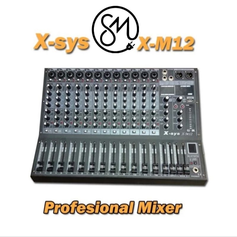 Mixer X-Sys X-M12 Professional Audio 12 channel Bluetooth Xsys XM12