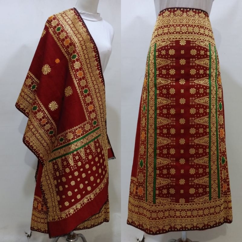 Songket Palembang Asli Motif Cantik Manis Rakam Berlian ORI Sutera Gebeng Grade A
