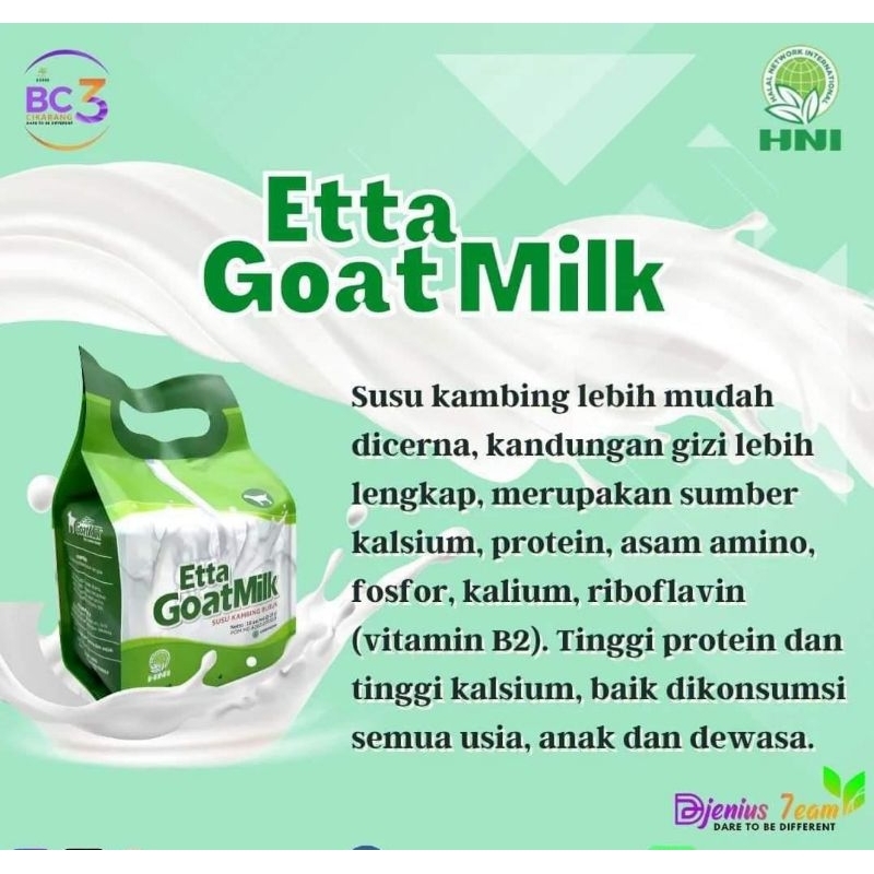 

EGM Etta Goat Milk susu kambing HNI HPAI
