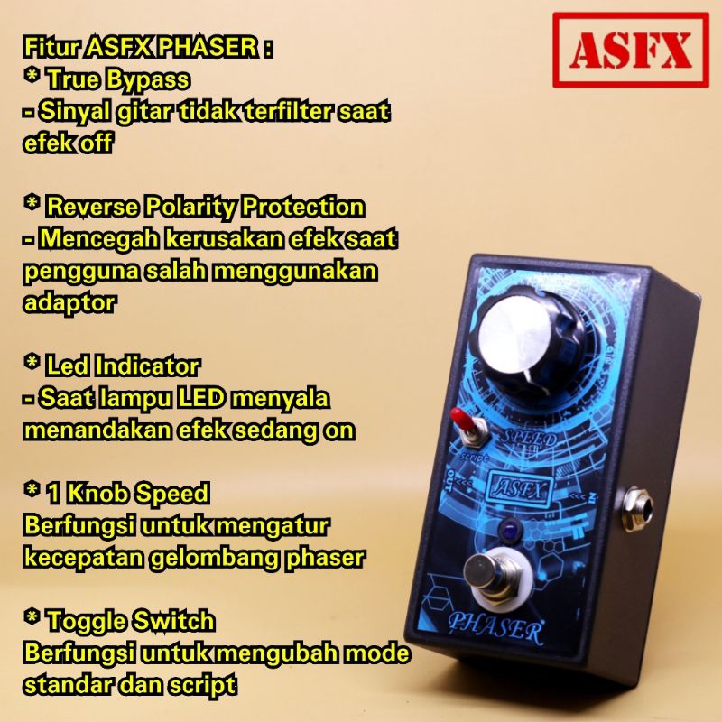 Efek ASFX PHASER stompbox pedal modulation phase 90 script untuk gitar dan bass