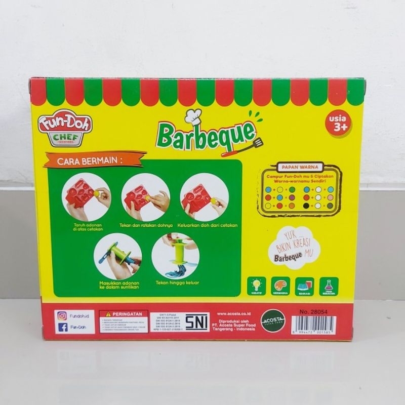 Mainan Kreasi Fun Doh Barbeque - Play Lilin Plastisin Fundoh Anak Perempuan Cewek