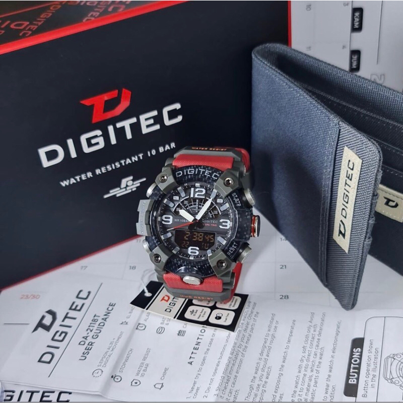 jam tangan digitec 2118 Analog-Digital free dompet