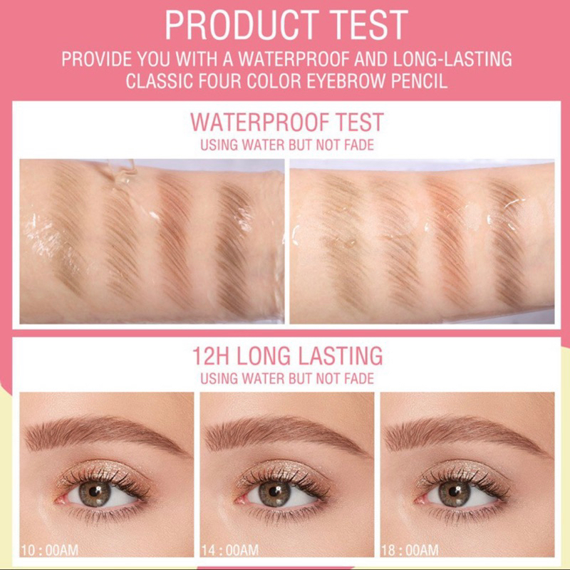 Pinkflash Eyebrow Pensil Alis Anti Air Tahan Lama