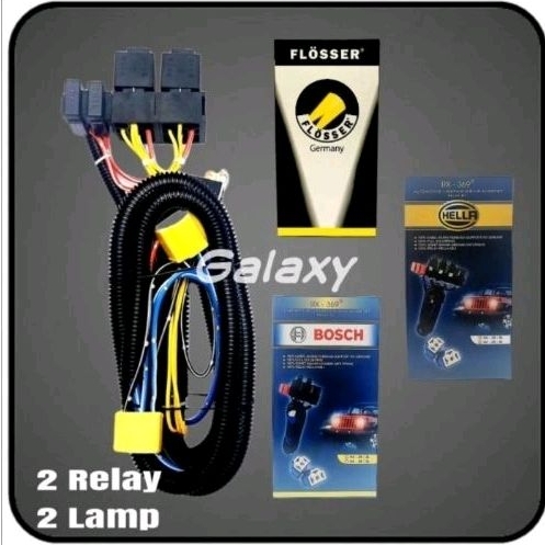 Kabel Set Relay utk Lampu Khusus H4 - Hella Original