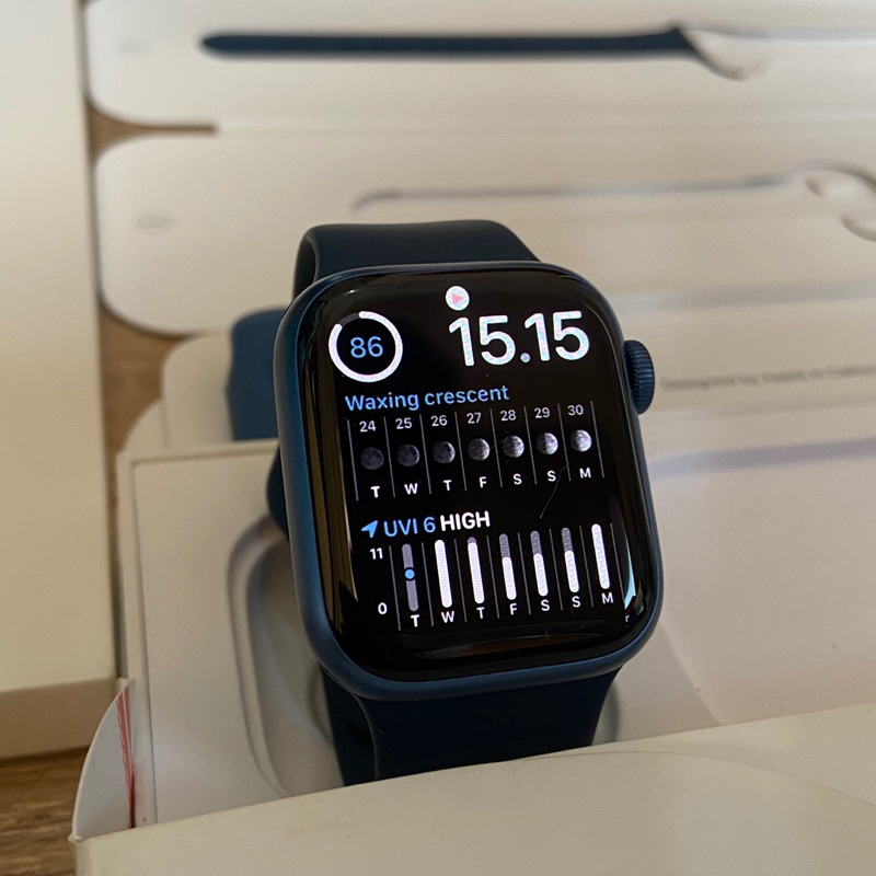 iBox Apple Watch Series 7 41mm Blue Juli 2023 Fullset Original iwatch