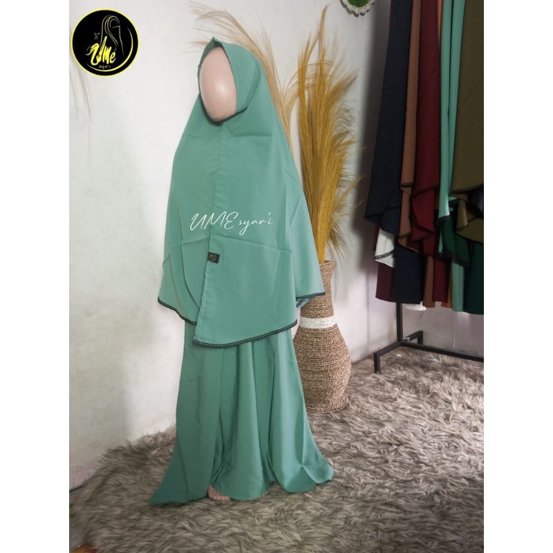 Gamis Remaja anak perempuan 9-12 tahun| Gamis putih |Gamis anak syar'i |Baju muslim anak | Busana mu