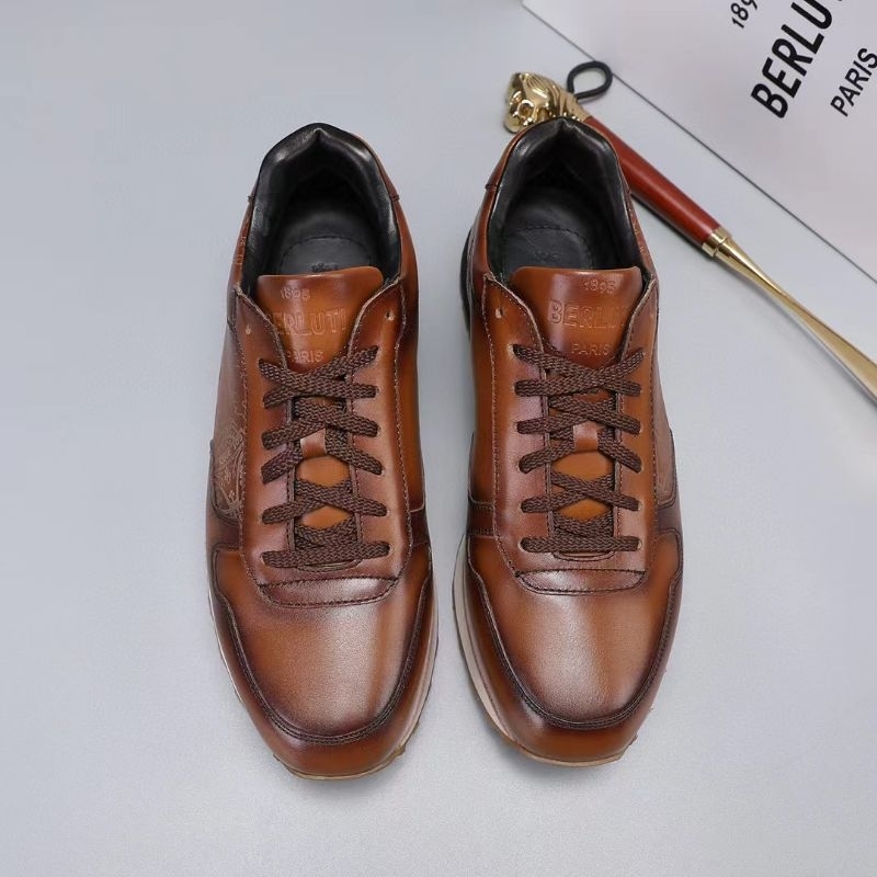 Sepatu pria sneaker berluti mirror quality shoes slip on casual kerja