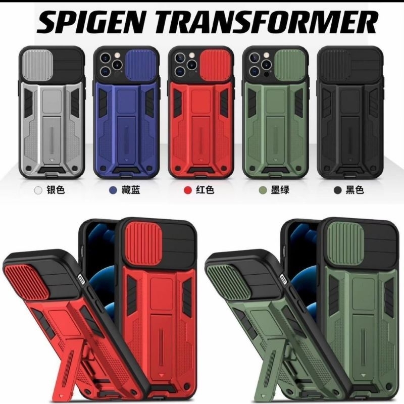 SPIGEN TRANSFORME MAGNETIC SAMSUNG A03 A03 CORE A035F A02 A02S A23 A32 4G A12 A11 STADING + SLENDING KAMERA CAMERA 2in 1