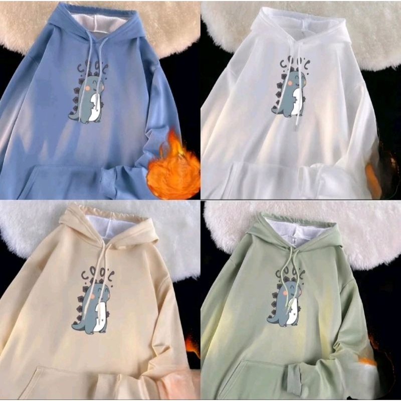 ALU • COOL DINO SWEATER HOODIE UNISEX COUPLE