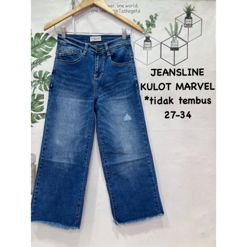 Sz 27-30 & 31-34 Celana Wanita Kulot Jeansline Sobek Cakar Melar
