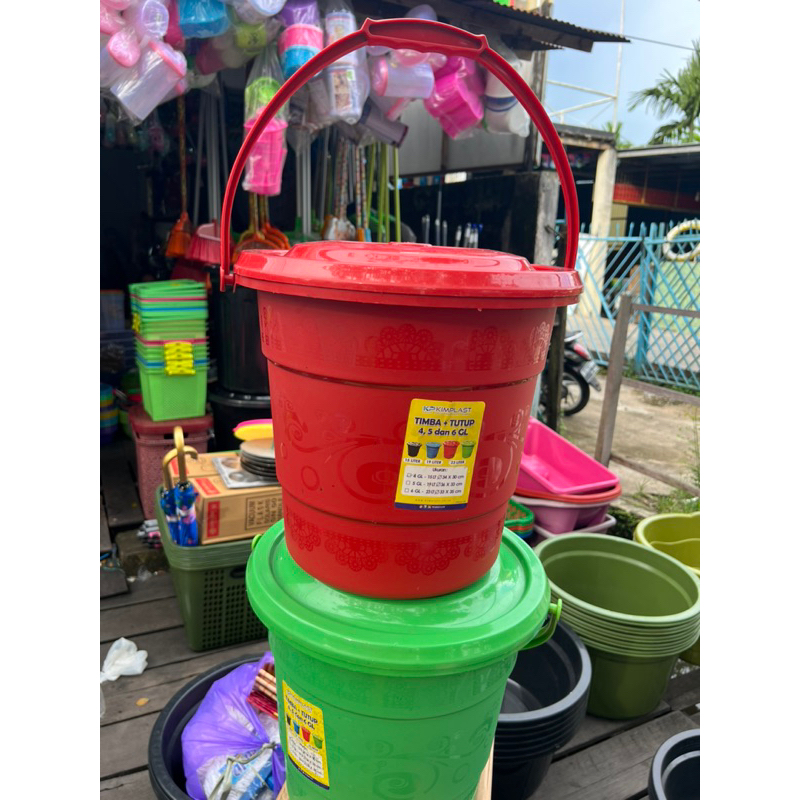 EMBER TUTUP 15L 4GL BAHAN PLASTIK MIX KARET