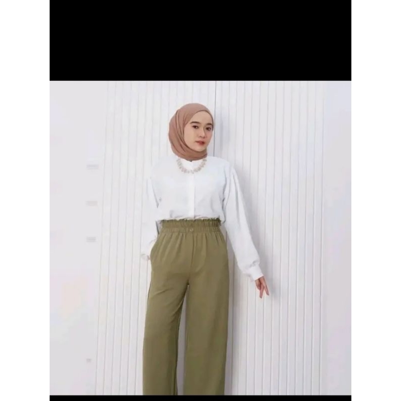 CELANA KULOT SCUBA KANCING DEPAN