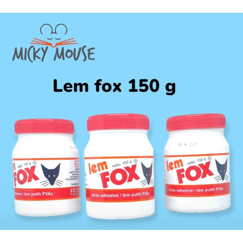 

1 pcs Lem Fox lem PVAc botol 150 gram