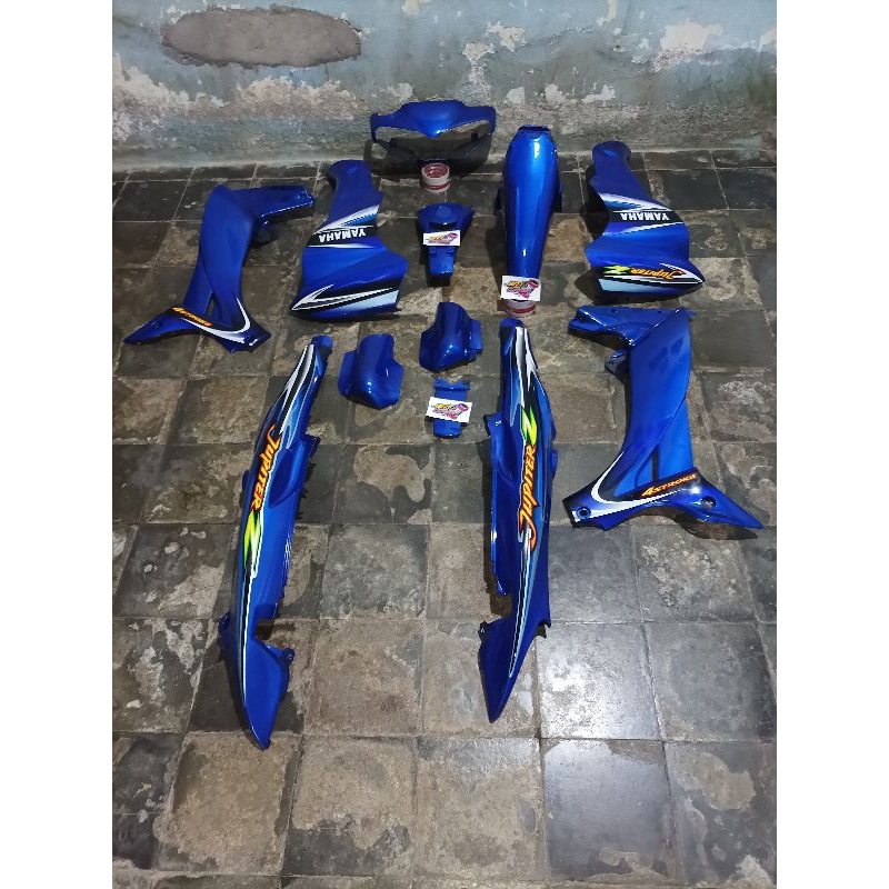 Cover body full set halus  body samping full set halus jupiter z lama warna biru full tahiun 2004-20