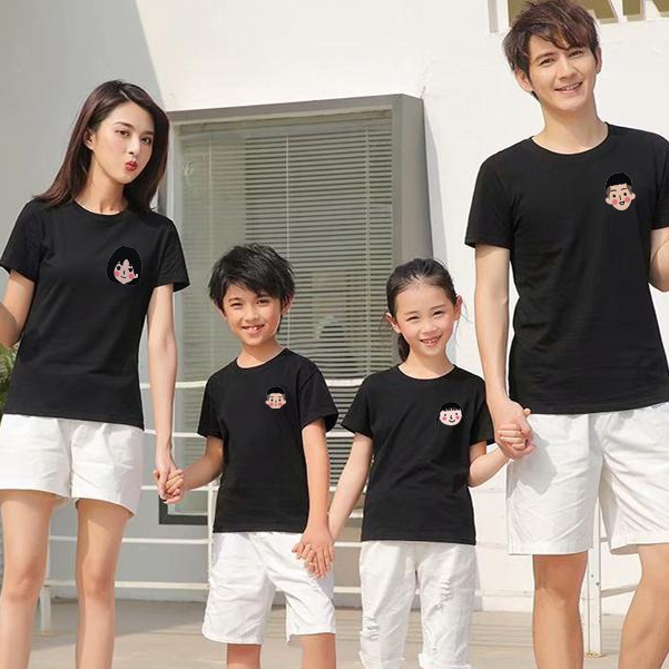 FAM KARTUN baju kembar seragam model lucu oblong bagus murah  kapelan suami istri kapelan keluarga b