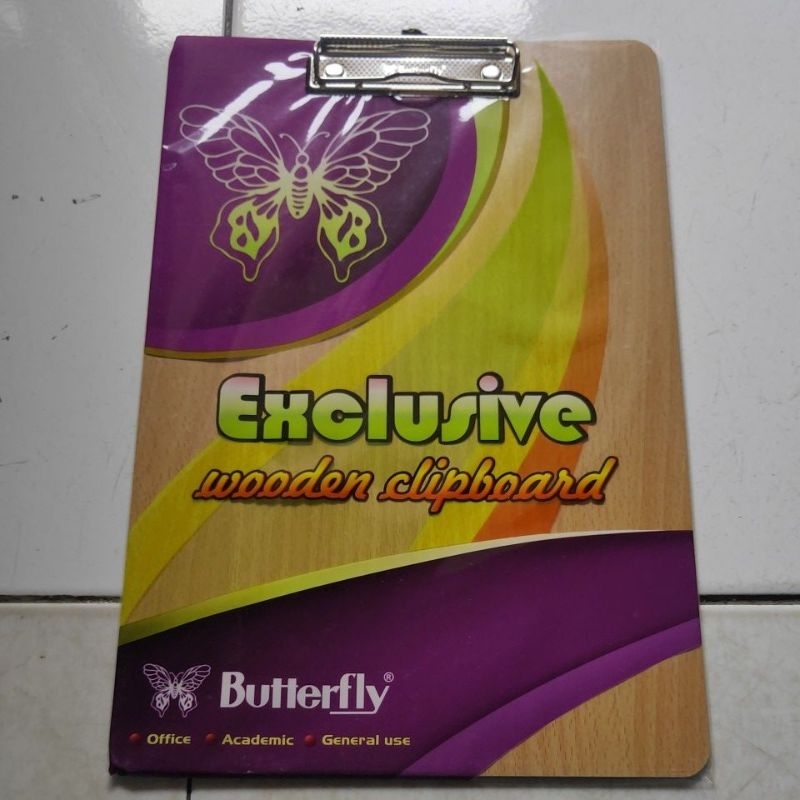 

papan jalan clipboard kayu butterfly
