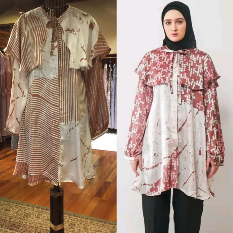 Haila Tunik Tissue by Dian Pelangi LIMITED EDITION Baju Atasan Batik Kerja Kantor Casual Formal Pest