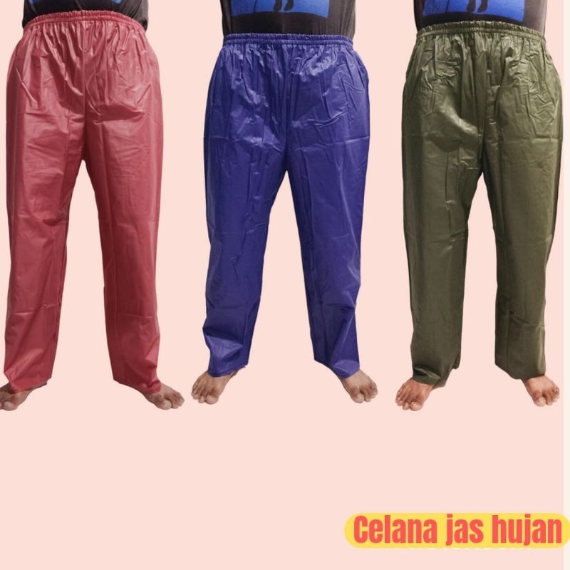 CELANA JAS HUJAN MISHEL BAHAN PVC O,25 TEBAL ELASTIS ANTI AIR