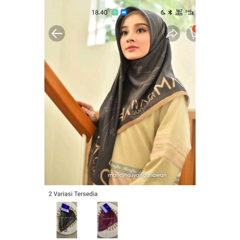 Mandjha Free Box Ivan Gunawan Fashion Scarf Italian Monogram Brown Navy Produksi Jg Fuschia Pink,Rea