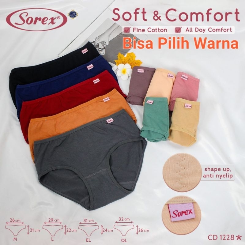 Celana Dalam Wanita Sorex 1228 Soft Comfort