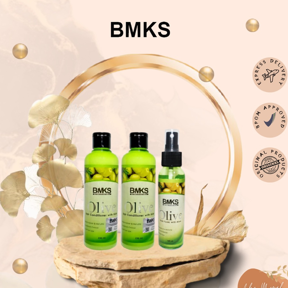 ✨LACIKOSME✨ BMKS OLIVE HAIR CARE -  HAIR TONIC CONDI SHAMPOO WITH ALOE ORIGINAL