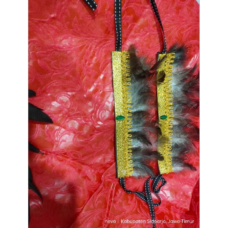 gelang tangan bulu /aksesoris papua /aksesoris bulu /gelang kaki bulu