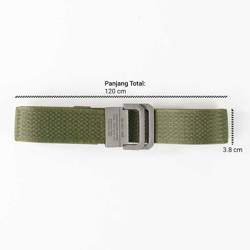 Rhodey Craftman Tali Ikat Pinggang Pria Canvas Buckle Belt - B1030